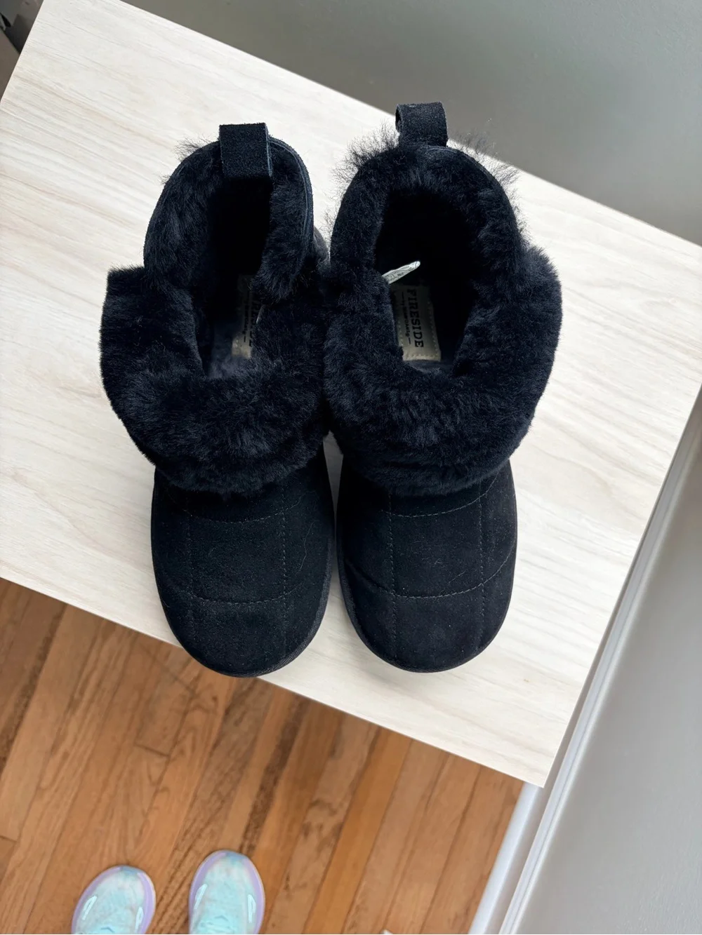 ✨ Genuine shearling quilted platform bootie, sz 8, like new ✨